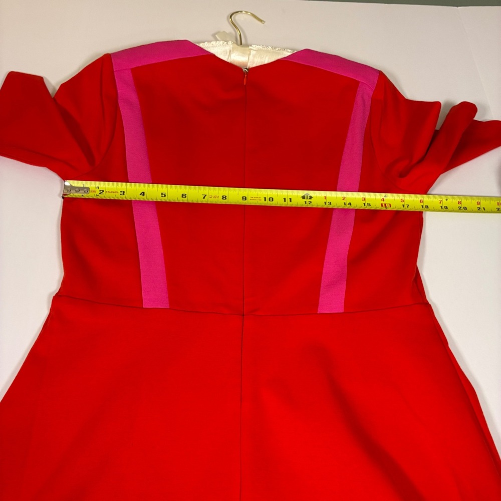 Boden Dress Red 12 Fit and Flare NEW quiet luxury fully lined knit cotton blend - Picture 4 of 10